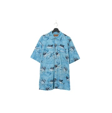 Back to Green-經典魚圖騰短袖襯衫 旗魚 fs-01//vintage shirt