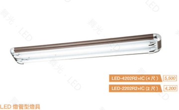 【燈王的店】舞光 LED T8 2尺 雙管 美術型 日光燈具+電子開關+小夜燈 含燈管 LED-2202R2+IC