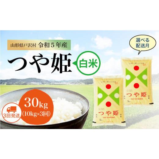 令和5年産 特別栽培米 つや姫  定期便 30?（10kg×1カ月間隔で3回お届け） ＜配送時期指定可＞ 山形県 戸沢村