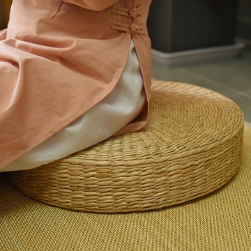 蒲團坐墊草編榻榻米坐墊打坐墊禪修墊加厚拜佛墊跪墊家用茶道草墊