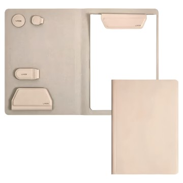 LHiDS 磁吸收納筆記本 輕量版 A5  重量減輕30%  PU皮革  防潑水材質  初秋栗杏  1個