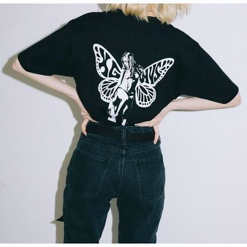 X-GIRL HYSTERIC GLAMOUR BUTTERFLY S/S T - Tシャツ/カットソー(半袖