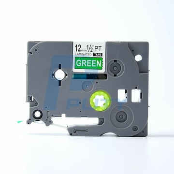 適用兄弟標簽機色帶 TZ2-D31 12mm熒光綠底黑字
