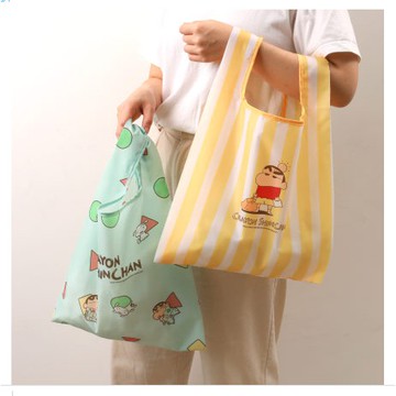 【蠟筆小新】⭐️正版授權 摺疊環保購物袋 隨身環保袋 收納 手提袋 日落小物  交換禮物 聖誕禮物