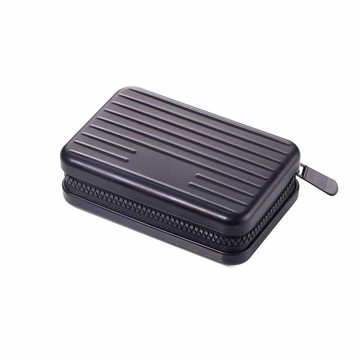 TROIKA RFID 個資防盜硬殼卡夾零錢夾-黑#風琴式多夾層收納