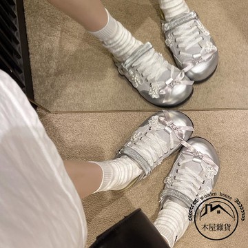 芭蕾風勃肯鞋女夏季新款半拖博肯百搭輕便透氣一腳蹬涼鞋時尚潮流女鞋子【木屋雜貨】