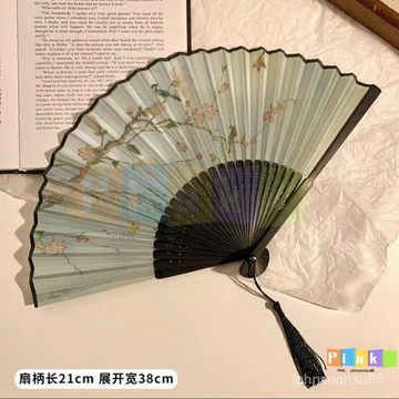 ins中國中式古風折疊扇子夏天古典旂袍漢服隨身古裝舞蹈折扇竹扇