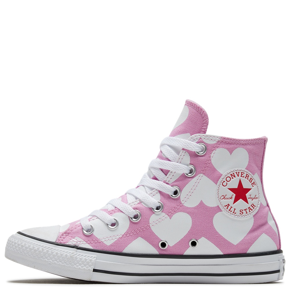 CONVERSE CTAS 女高筒休閒鞋 愛心印花 167347C 粉白