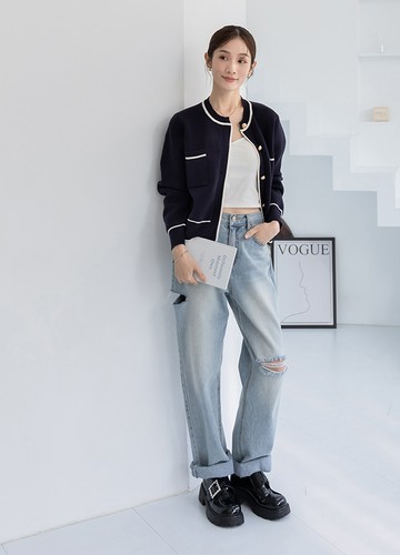 學院小香針織外套