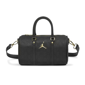 [ACS] Nike 行李袋 Jordan Monogram Mini 黑 金 滿版 旅行包 圓筒包 JD2543016AD-001