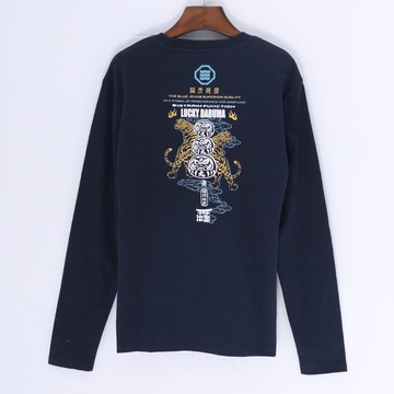 BIG TRAIN 虎達磨竹節棉修身長袖T-Z20257