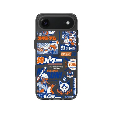 iPhone Air Clear (相機按鈕) 酷墨灰 - Paiheme Studio - Yokai Baseball Mix