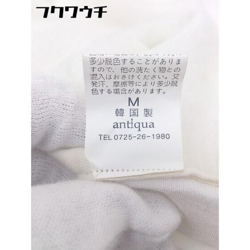 ◇ antiqua アンティカ 七分袖 カットソー サイズM オフホワイト ...