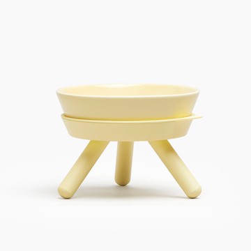 Inherent Oreo 寵物低腳碗 毛小孩 寵物碗 寵物碗架 狗碗 S 檸檬黃 [美學生活]