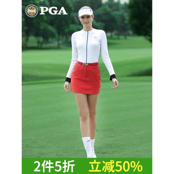 美國PGA 秋冬款 高爾夫服裝女士長袖T恤針織女裝衣服套裝