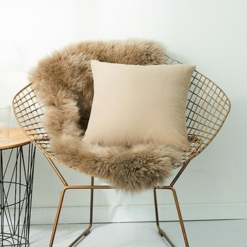 菓拉小舖 莫蘭迪舒心絨抱枕枕套 45 x 45cm 奶茶色 簡約風  1個