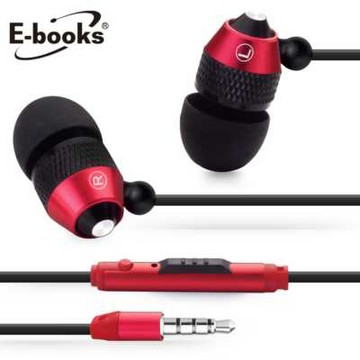 【文具通】E-books S14 音控接聽鋁製耳道式耳機 E-EPA074【APP滿額下單4%點數(單一帳號最高1000點)】7/31止