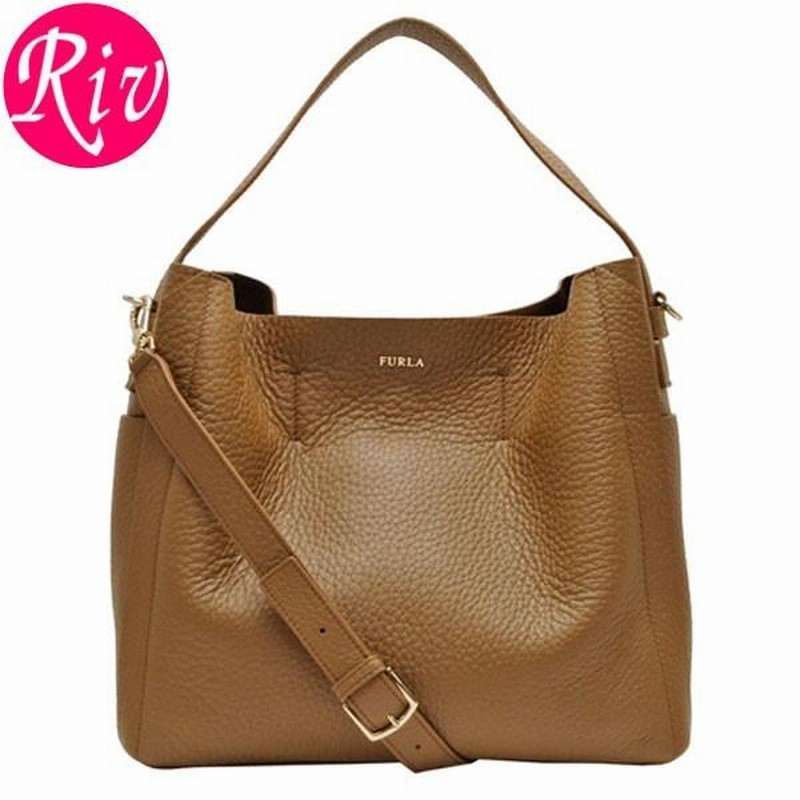 Furla/フルラ】 巾着 ショルダーバッグ レザー キャメル