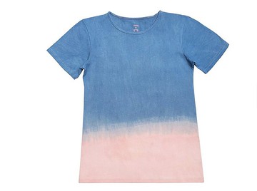 雨之後 有機棉短袖T(藍染/茜草雙色染) Organic Cotton