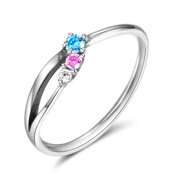 純銀戒指．依偎．尾戒｜．客製刻字