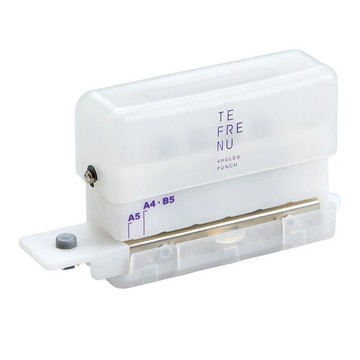 KING JIM TEFRENU 專用四孔打孔機  白色  1個
