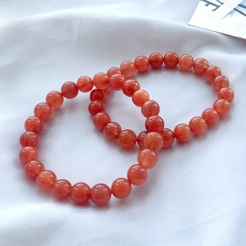 撿漏天然冰飄南紅單圈多圈手鏈 安神助身體健康南紅女款手鏈手串