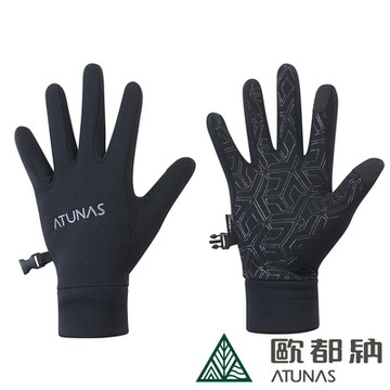 【ATUNAS 歐都納】保暖觸控手套A2AGGZ01N黑/手機觸控/質輕/透氣/快乾/保暖/機車手套/戶外活動