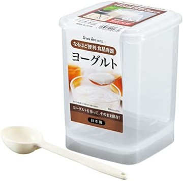 asdfkitty*日本製 SANADA 優格保存盒/保鮮盒-附湯匙-1000ML-正版