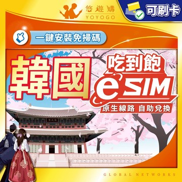 【悠遊購】韓國eSIM｜韓國網卡 esim卡 韓國 esim 網卡 吃到飽 附門號 首爾 釜山 24H自助兌換快速發貨