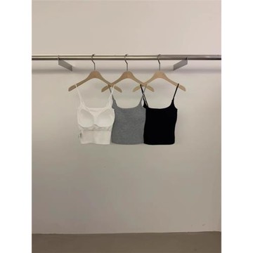 韓國東大門2025春夏新款修身百搭帶胸墊吊帶背心女內搭打底上衣潮