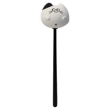 貓咪按摩捶 尺寸 9*35cm PU+PP材質  眼鏡貓 黑色  1支
