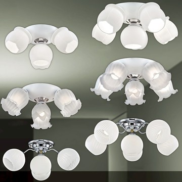 簡約玻璃半吸頂燈  49-63421、63422、63423、63424、63425、63426