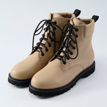 【大尺碼女鞋】男孩感真皮馬汀靴(輕盈百搭/最大44)-奶茶