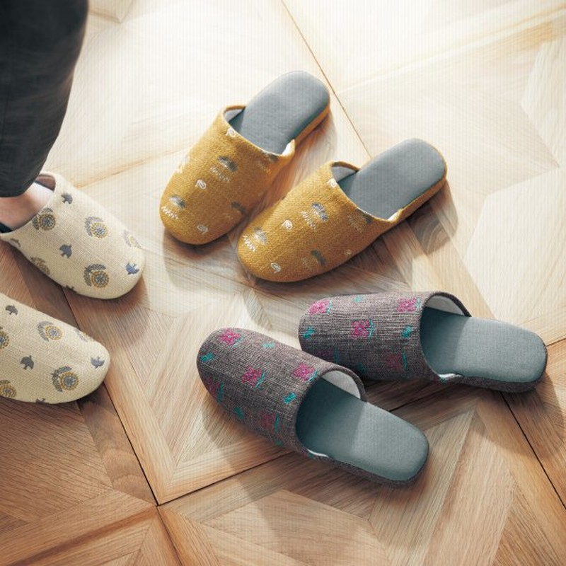 スリッパ ルームシューズ 北欧 洗える M L 3色 洗濯機 おしゃれ 室内履き 刺繍 シンプル 来客用 通販 Lineポイント最大0 5 Get Lineショッピング