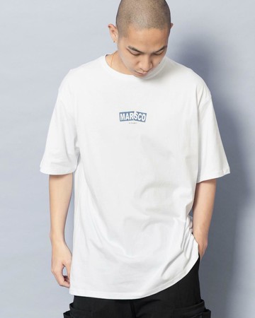 MARS CO圖騰特效BOX落肩短TEE (白色)