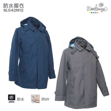 日本namelessage無名世代男款透氣防水風衣(藏青/深灰)_42M12