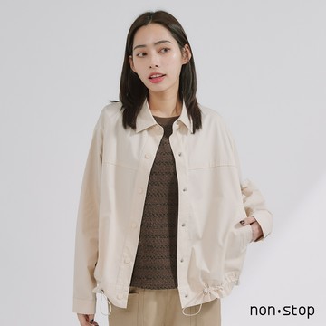 non-stop 俐落簡約抽繩下擺外套-2色