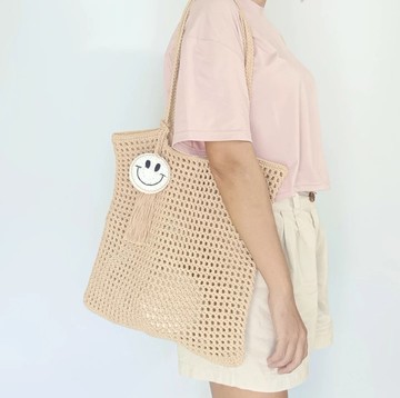 鉤針網袋、鉤針托特網袋