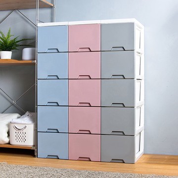 【HOUSE】舞動漸層五層抽屜式收納櫃-隙縫櫃【台灣製造】三色可選粉色