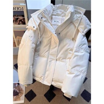 專柜商場撤回大牌剪標女裝羽絨棉服連帽棉衣2024冬季保暖重工棉襖