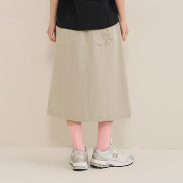 a la sha 阿財口袋修身A字裙