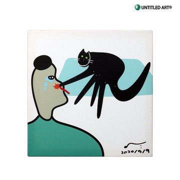 拳擊貓無框裝飾畫 抽象藝術微噴油畫布 家具裝飾品 原創設計