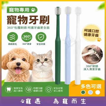 360°寵物牙刷 軟毛狗狗牙刷 貓咪牙刷 寵物口腔清潔 狗狗潔牙刷 貓咪潔牙刷 犬貓潔牙用品 去口臭 護理牙齒 多色可選