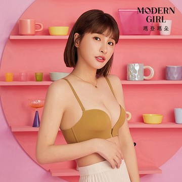 瑪登瑪朵 QQ雲 無鋼圈紓壓無痕前扣內衣 M-XL(秋葉黃)