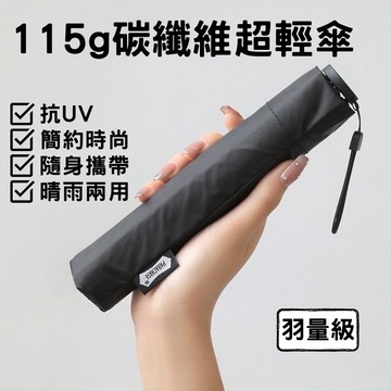 🔥台灣現貨24H出貨🔥 防曬傘 20D超輕雨傘 115g 碳纖維晴雨傘 黑膠布 碳纖維 防曬晴雨兩用傘 抗UV