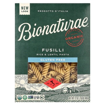 Bionaturae, 無谷蛋白大米和扁豆義大利麵，螺旋面，12 盎司（340 克）
