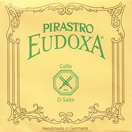 Pirastro Eudoxa Cello D String-Silver-Aluminum Gut -24 (ミディアム) ゲージ