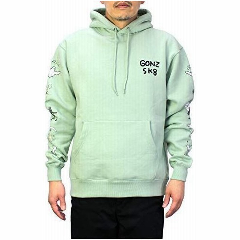 Mark Gonzales パーカー マーク ゴンザレス メンズ Gonzオールスター 裏起毛 M ミントグリーン 通販 Lineポイント最大get Lineショッピング