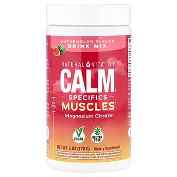 Natural Vitality, CALM® Specifics Muscles，檸檬酸鎂混合飲品，西瓜味，6 盎司（170 克）