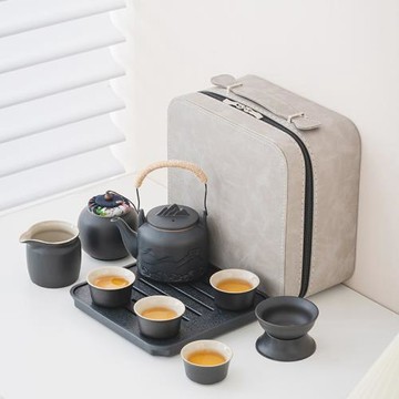 旅行茶具提梁壺套裝批發戶外便攜式功夫茶具商務伴手禮品贈送定制